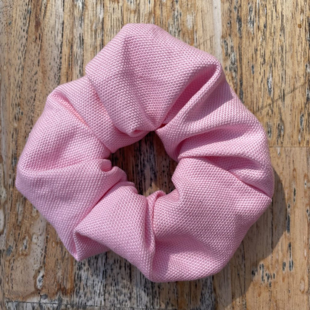 Scrunchie canvas roze