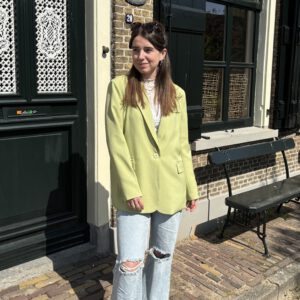 Ambika studio blazer | lime groen