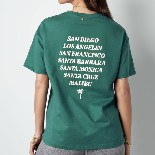 Tshirt California | groen - Afbeelding 3