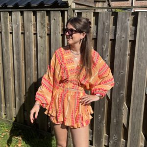 Co-ord Ibiza | oranje/roze