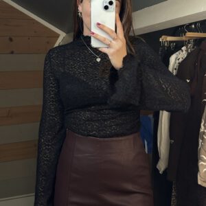 Leather look skort | bruin