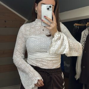 Mesh top Evie | wit