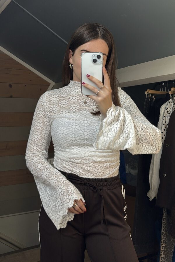 Mesh top Evie | wit