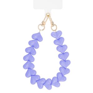 Telefoonkoord hartjes | lila