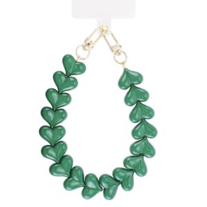 Telefoonkoord hartjes | groen