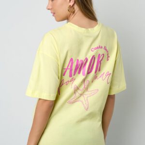 Tshirt amor | geel