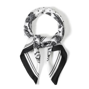 Sjaal met paisley patroon | zwart-wit