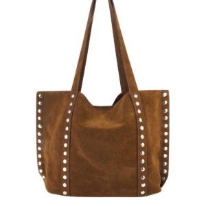 Tote bag met studs | bruin