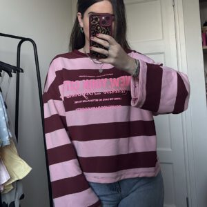 Sweatshirt NYC stripe | bordeaux